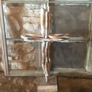 Beautiful Wooden White Cross